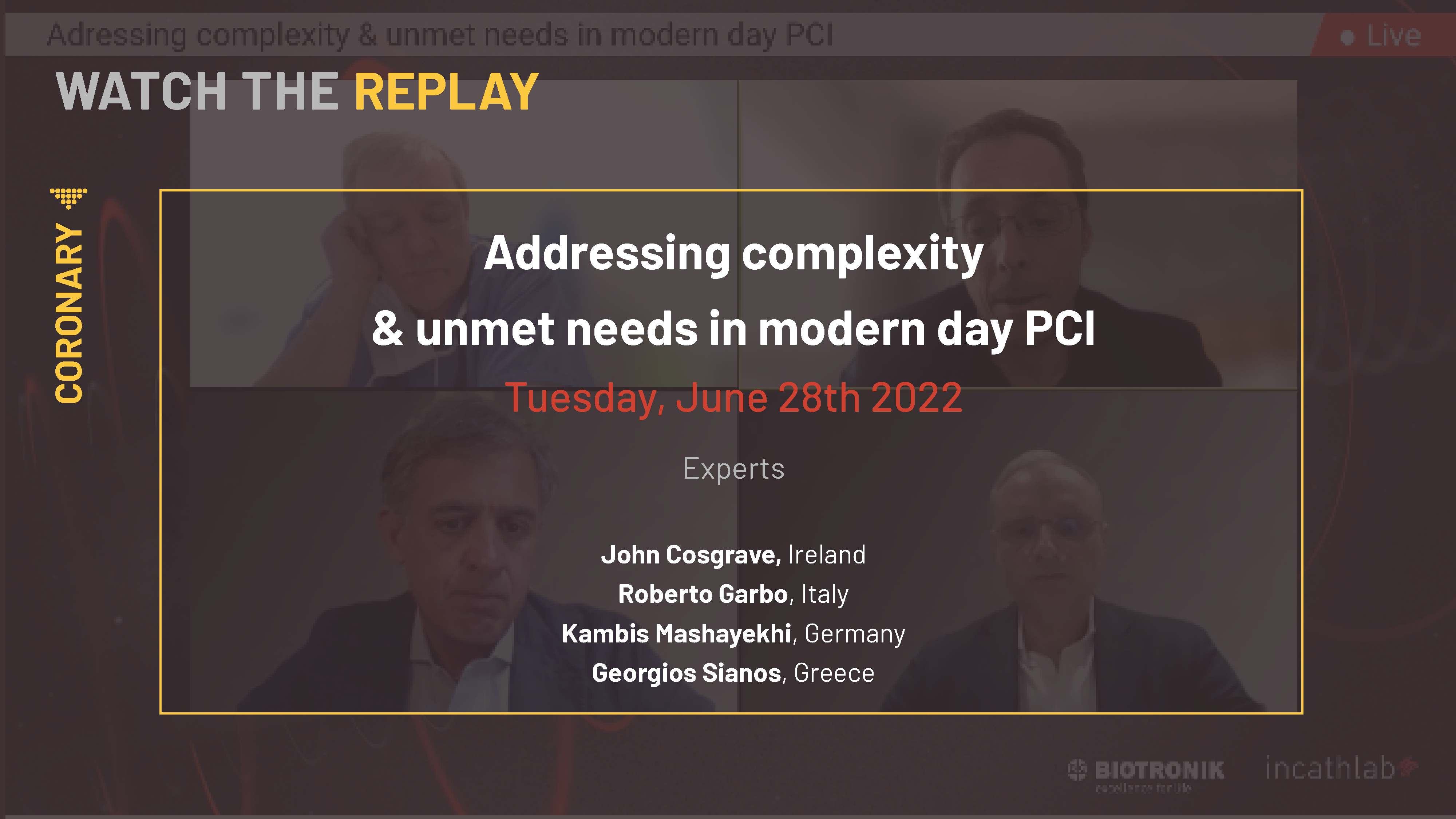 Addressing complexity & unmet needs in modern day PCI