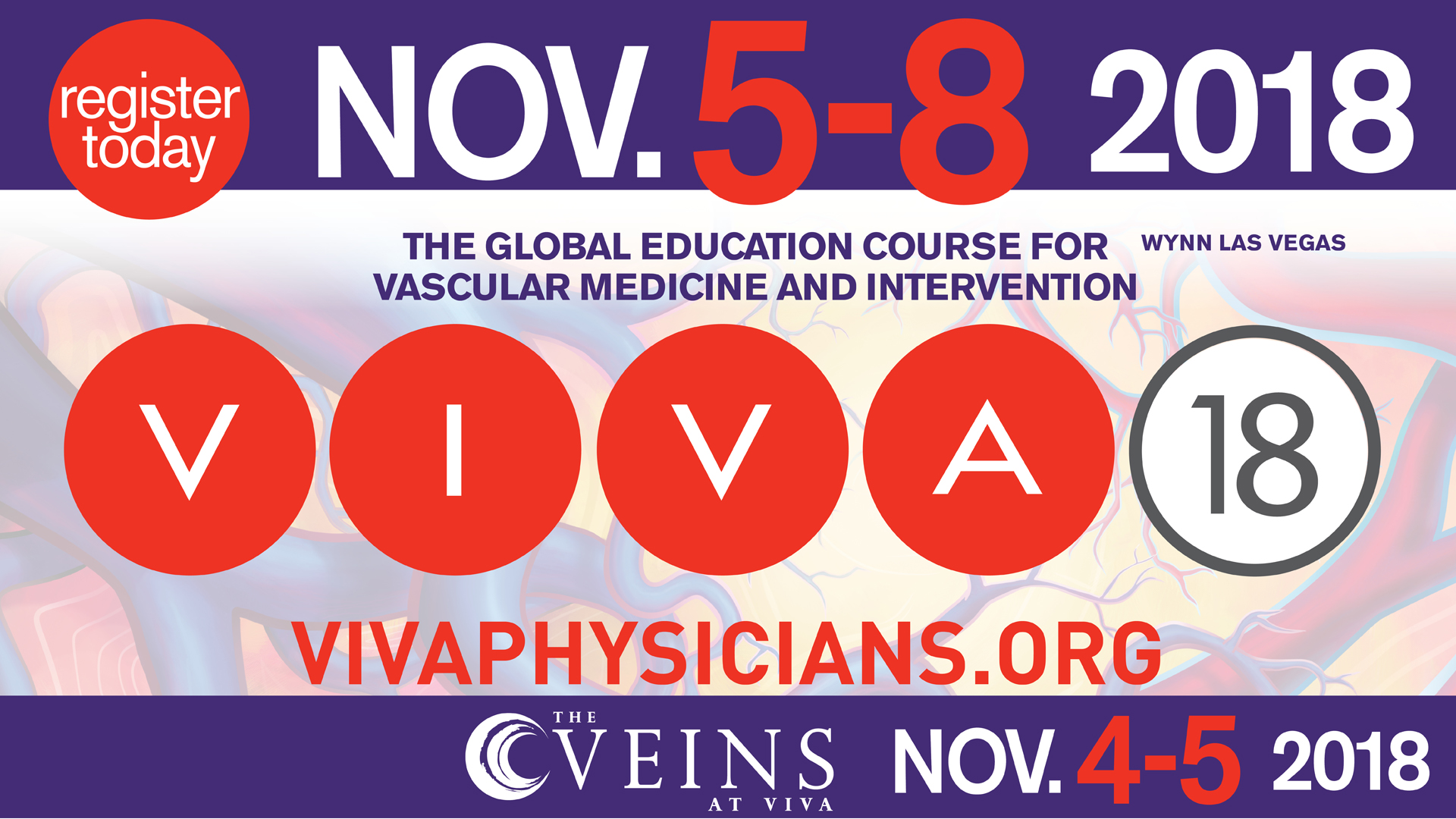 Register Today VIVA18 and The VEINS at VIVA